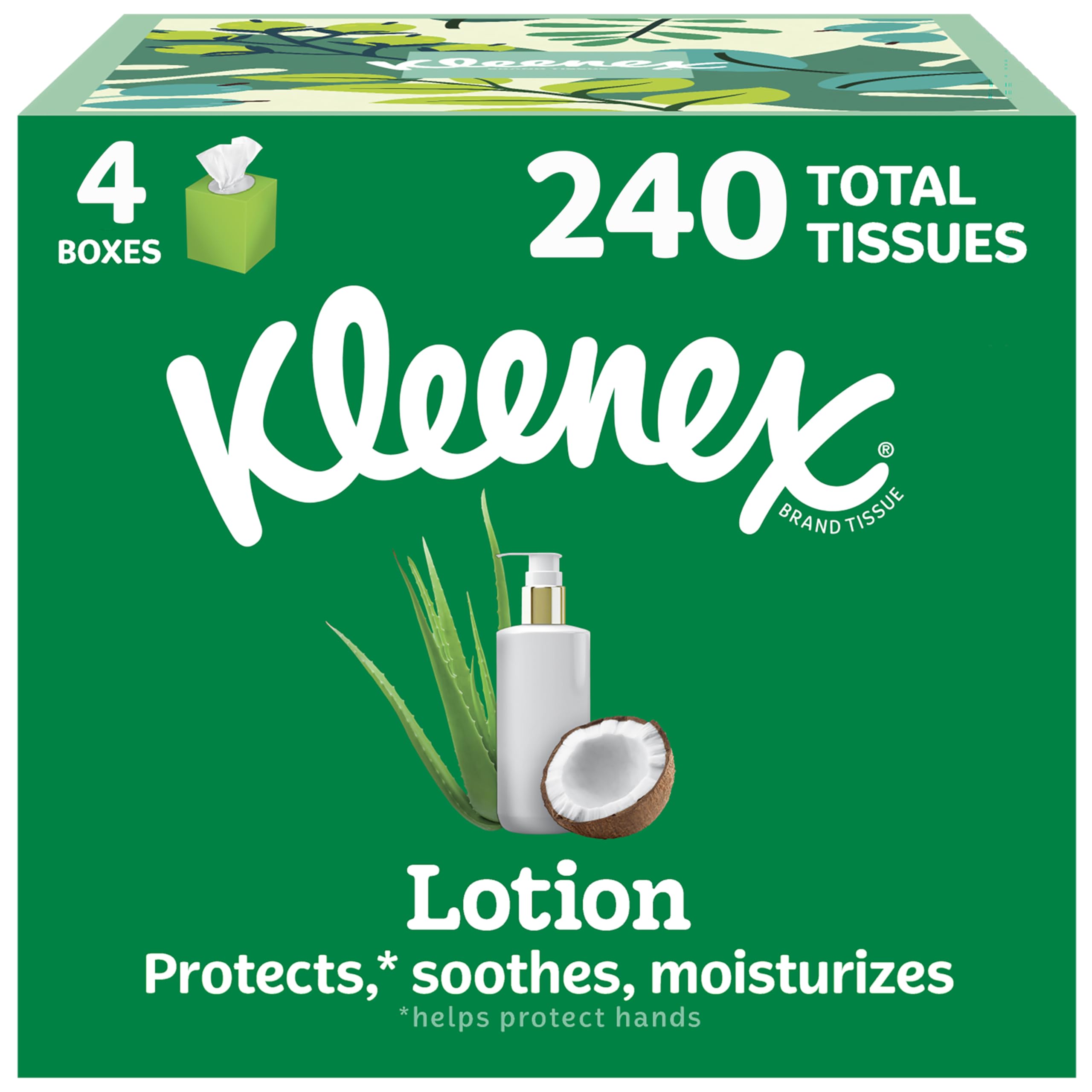Amazon.com: Kleenex Lotion Facial Tissues with Coconut Oil, 4 Cube
